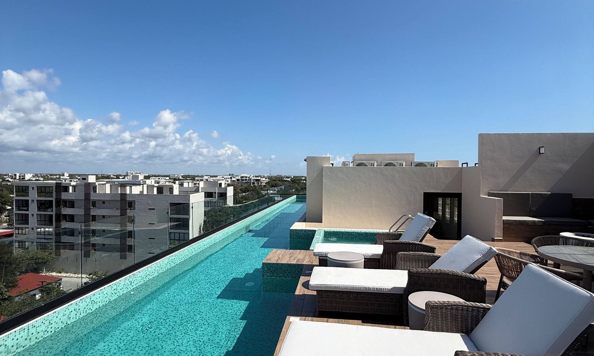 Ejidal Apartment | 10 min. from beach, New luxury condo w/Pool, Gym, Sauna, Parking and laundry!