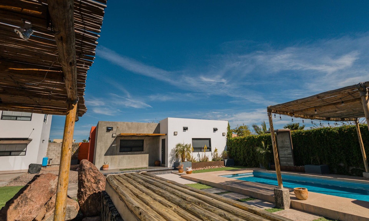 San Carlos House | 2 bedroom/pool/palapa/barbecue/patio/pickleball-big patio-mountain views.