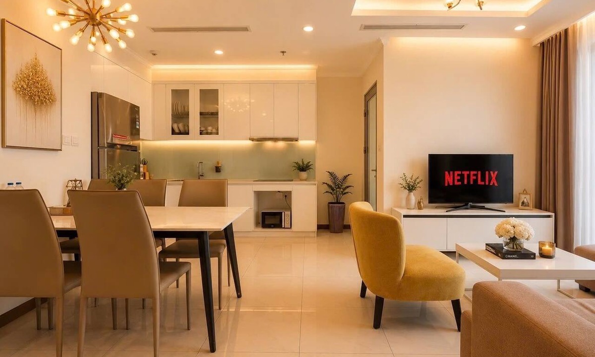 Hang Xanh Condo | 2-bedroom condo in adorable Thành phố Hồ Chí Minh with AC