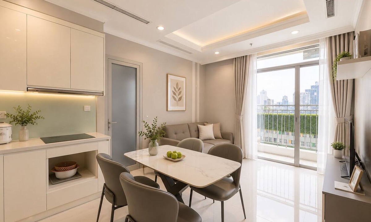 Hang Xanh Condo | 2-bedroom condo in fantastic Thành phố Hồ Chí Minh with AC