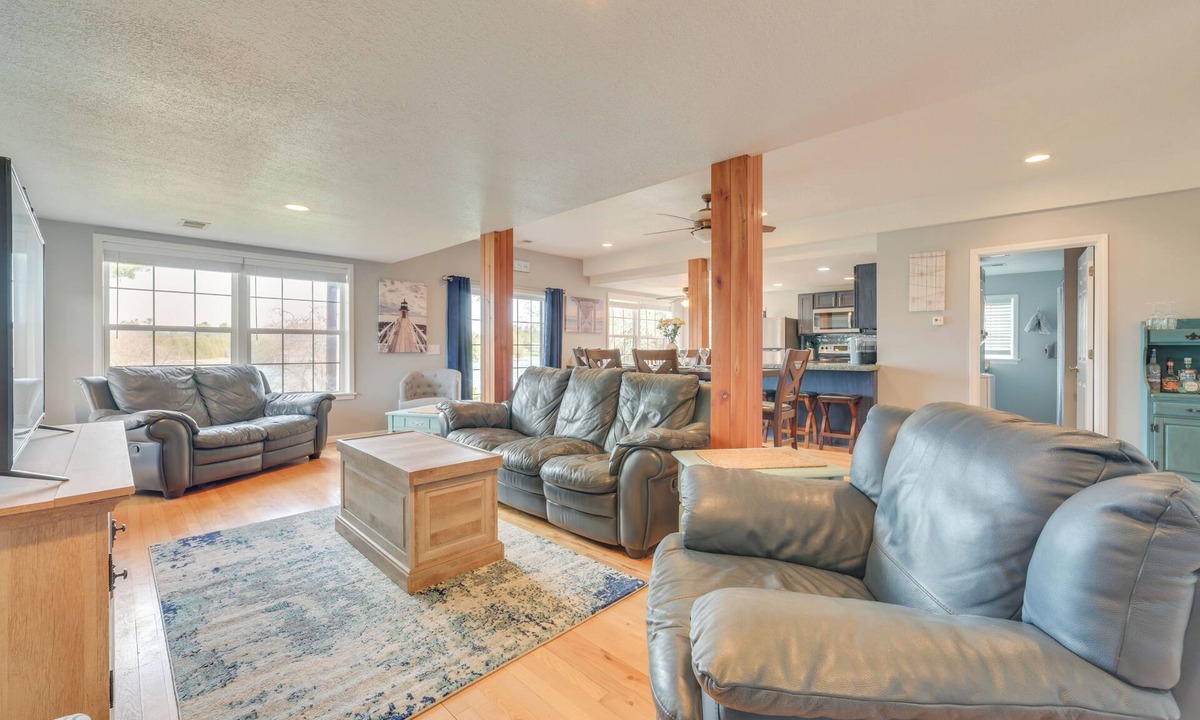 Cheboygan House | Riverfront Cheboygan Home w/Dock ~ 4 Mi to Town!