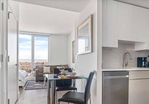 Spacious Studio | Kitchen + Laundry | Downtown White Plains in White Plains