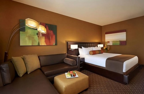 Sunrise Manor Hotel | Rush Tower Premier California King at Golden Nugget Las Vegas, Dogs Allowed!