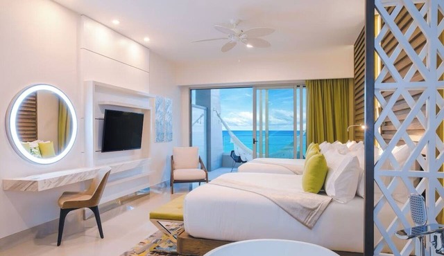1-bedroom resort in peaceful Cancún with fitness room and AC in Cancún