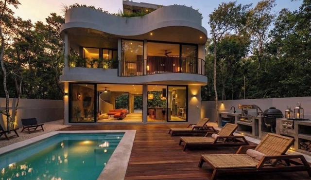 Architect-Designed 4BR Villa | Gated, Private Pool & Gym, Tulum in Tulum