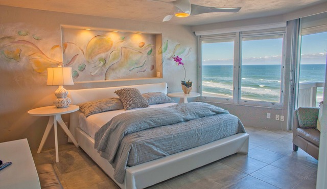 Artist owned 7th floor paradise! DIRECT Oceanfront! Meet an Octopus! 🐙 in Ormond Beach