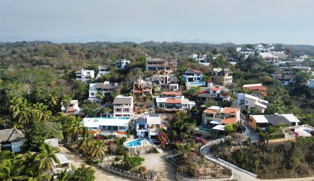 Beautiful Villa with private pool balconies amazing view and steps to the beach