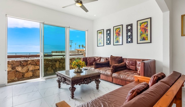 Dog-friendly home with partial ocean view, heated pool, rooftop terrace in Rosarito