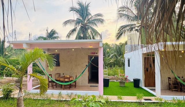 Flamingos La Saladita Beach House - Casa Las Palmas in Los Llanos de Temalhuacán