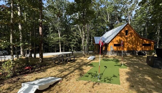 Free Ruby Falls Ticket & More - 2 -2 hot tubs, fire pits & covered patios-putt putt & corn hole in Rising Fawn