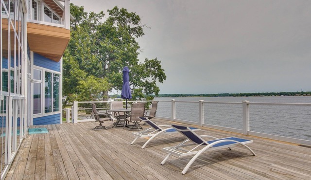 Indoor Pool + Waterfront Deck: Spacious Jay Home in Jay