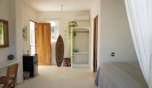 King Bed, AV, Private Balcony, Steps from the Beach in Sayulita