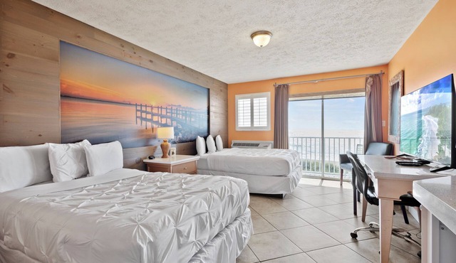 Ocean View Hotel Room with Balcony- 2 Full Beds #24 in Fort Pierce