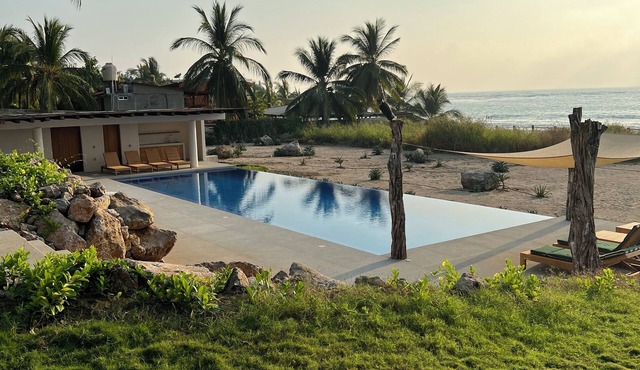 Oceanfront Casa Sonna Mango Suite- 2BDR Designer Villa in La Saladita, Mexico in Playa La Saladita