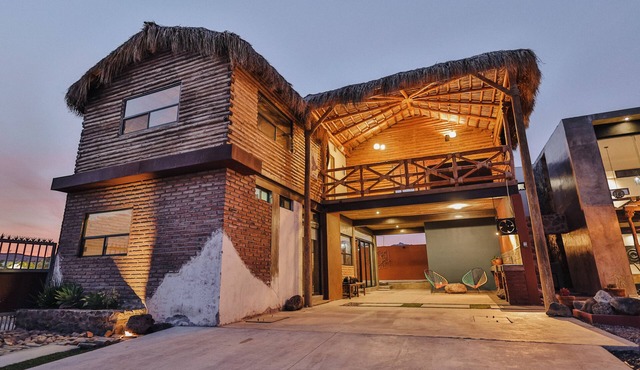 Rustic/modern house w/cabin pool/barbacue/palapa-very worm and intimate space. in San Carlos