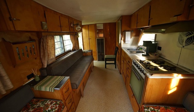 Steinbeck Camper, Rustic Mid-Century Camper in Story