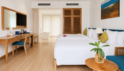 Junior Triple Room, Balcony, Pool View