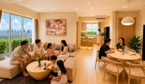 Three-Bedroom Premium Apartment with Balcony